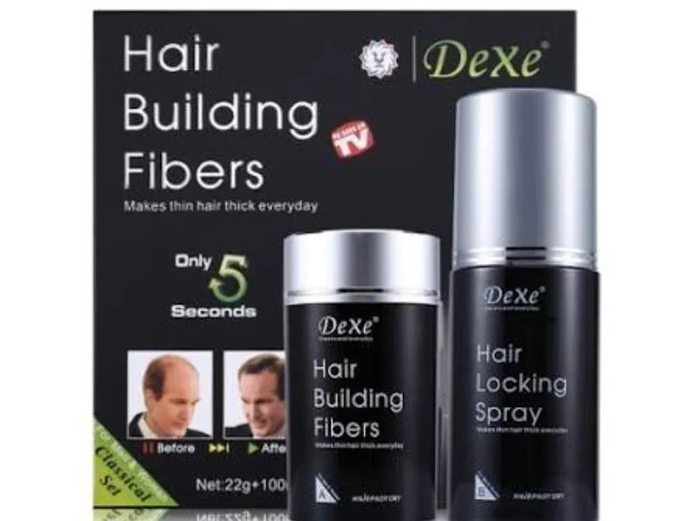 ألياف تكثيف الشعر DEXE مع بخاخ التثبيت